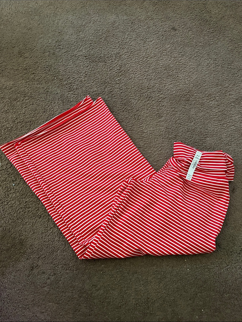 PINK Victoria's Secret Red & White Striped Leggings